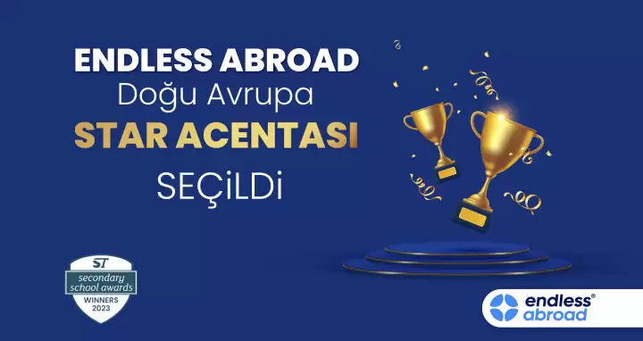 StudyTravel Secondary School 2023 Ödülü, Doğu Avrupa Acentası Kazananı - Endless Abroad!