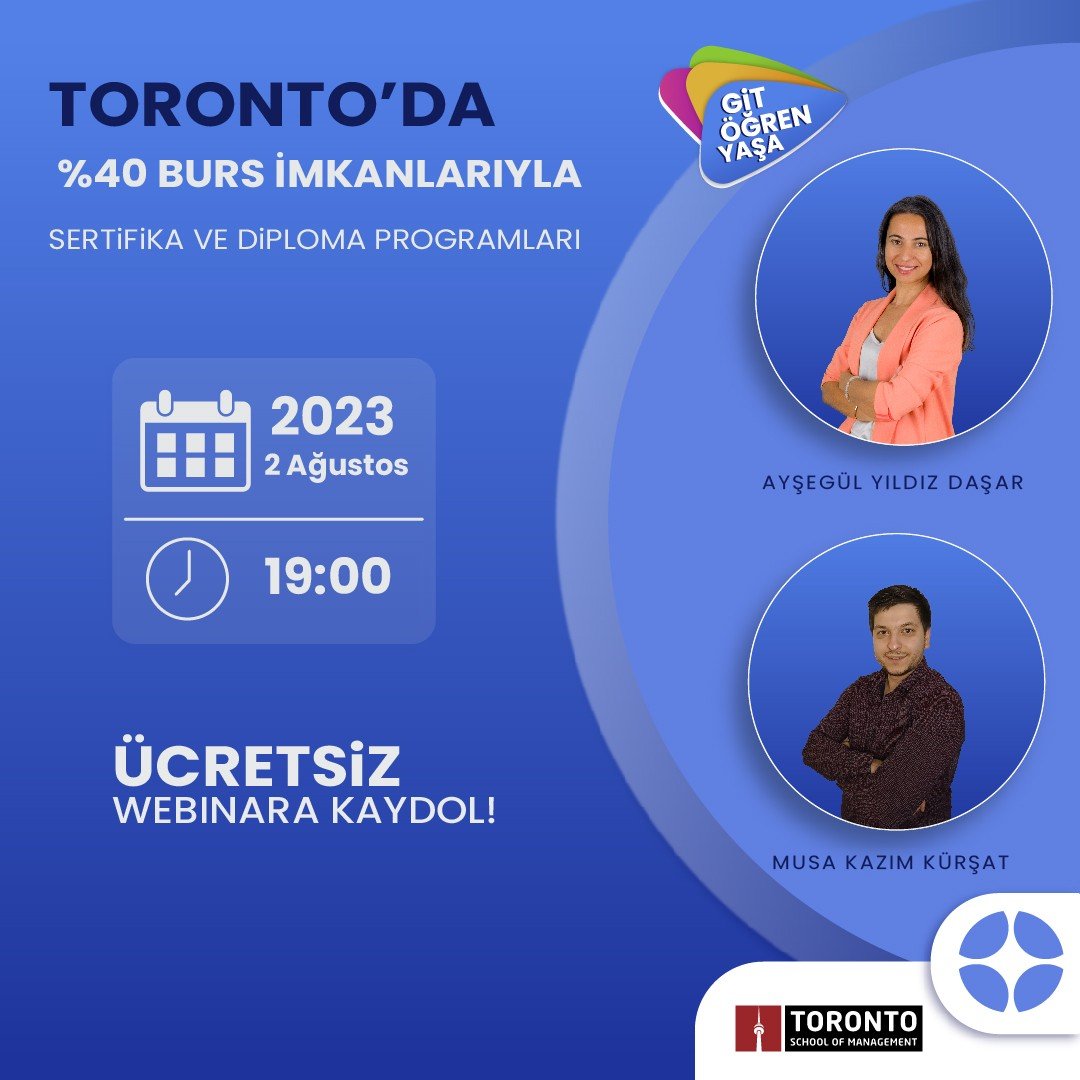 Toronto 'da 40% Burs İmkanlarıyla Sertifika ve Diploma Programları