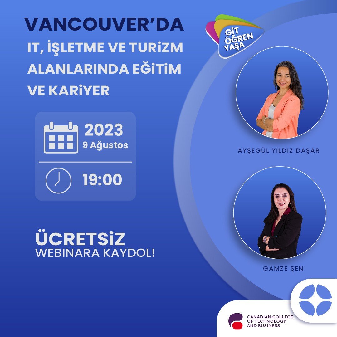 Vancouver’da IT, İşletme ve Turizm alanlarında Eğitim ve Kariyer: CCTB