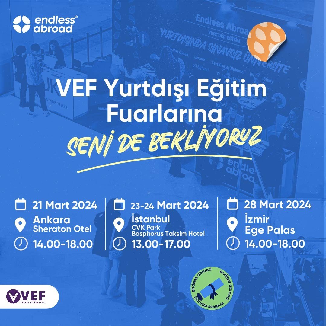 VEF Yurtdışı Eğitim Fuarlarındayız!